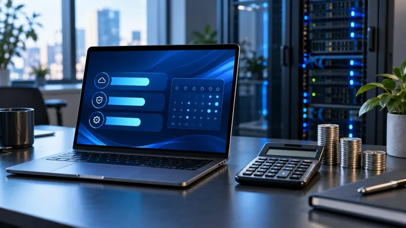 Laptop and server rack